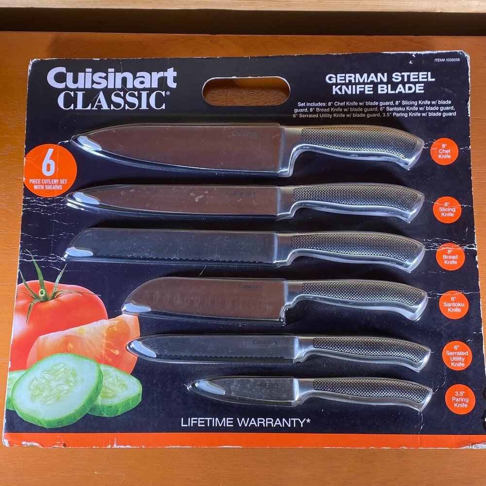 New Cuisinart Classic Impressions German Steel 6-Piece Knife Set Factory Sealed